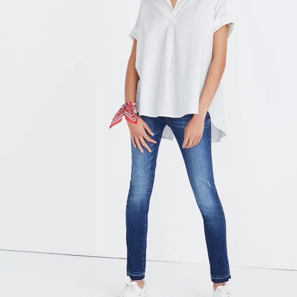 Madewell White Courier Top